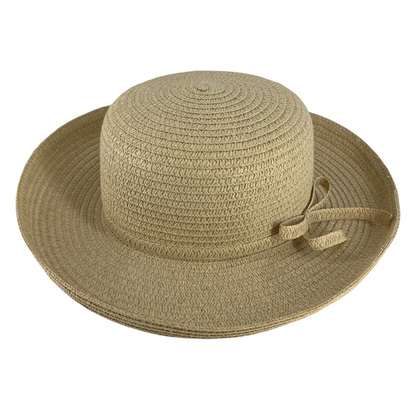 Women's CAPPELLI STRAWORLD Sun Hat with Brim and Bow Lightweight Beach Wear - Picture 4 of 9